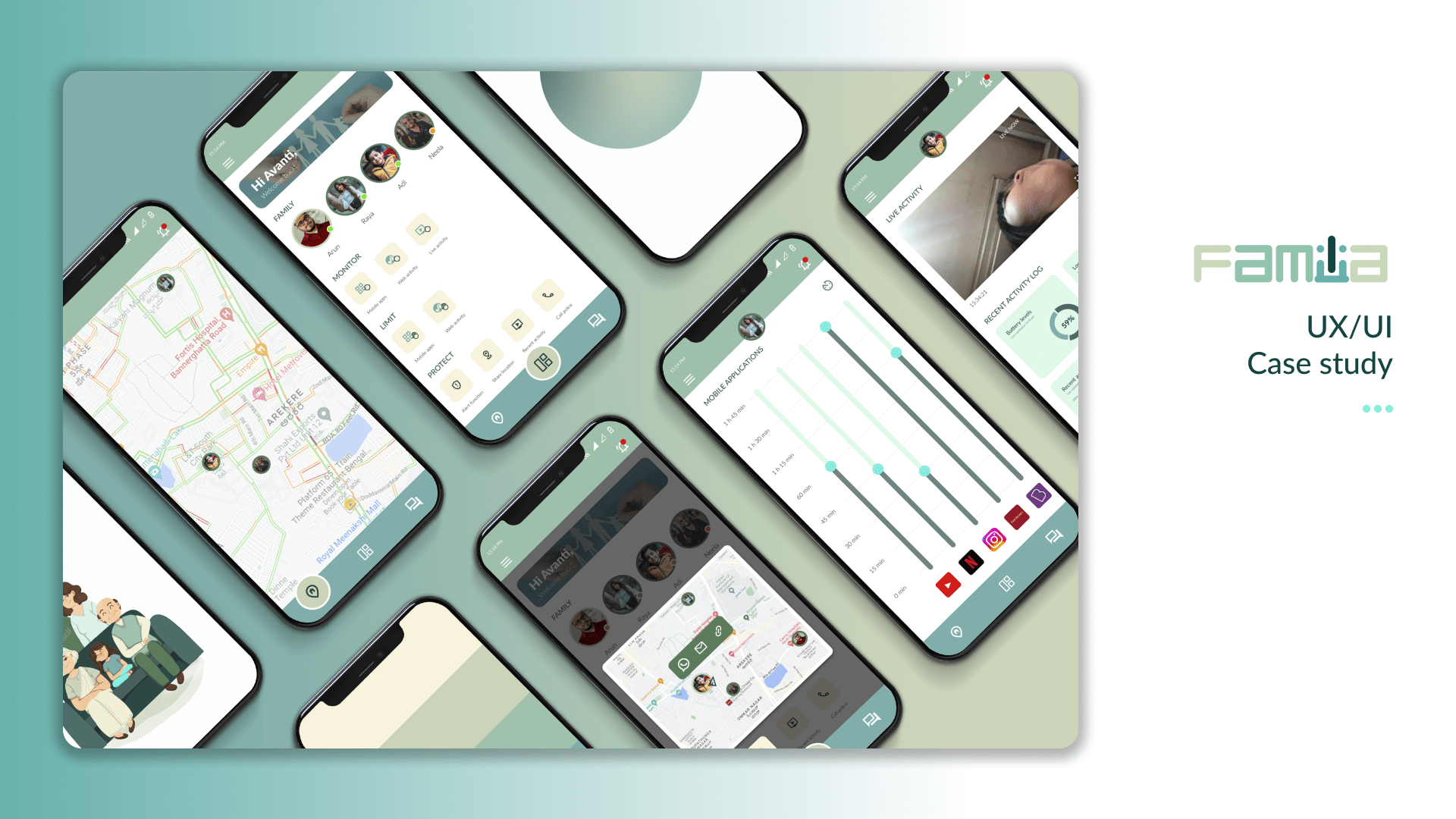 Familia — UX/UI case study cover